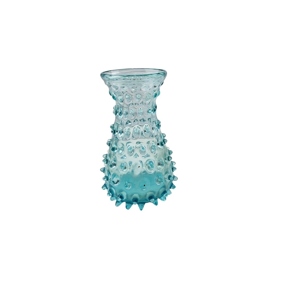 Vintage Empoli Spiky Hobnail Vase. Great blue color. Excellent cond.